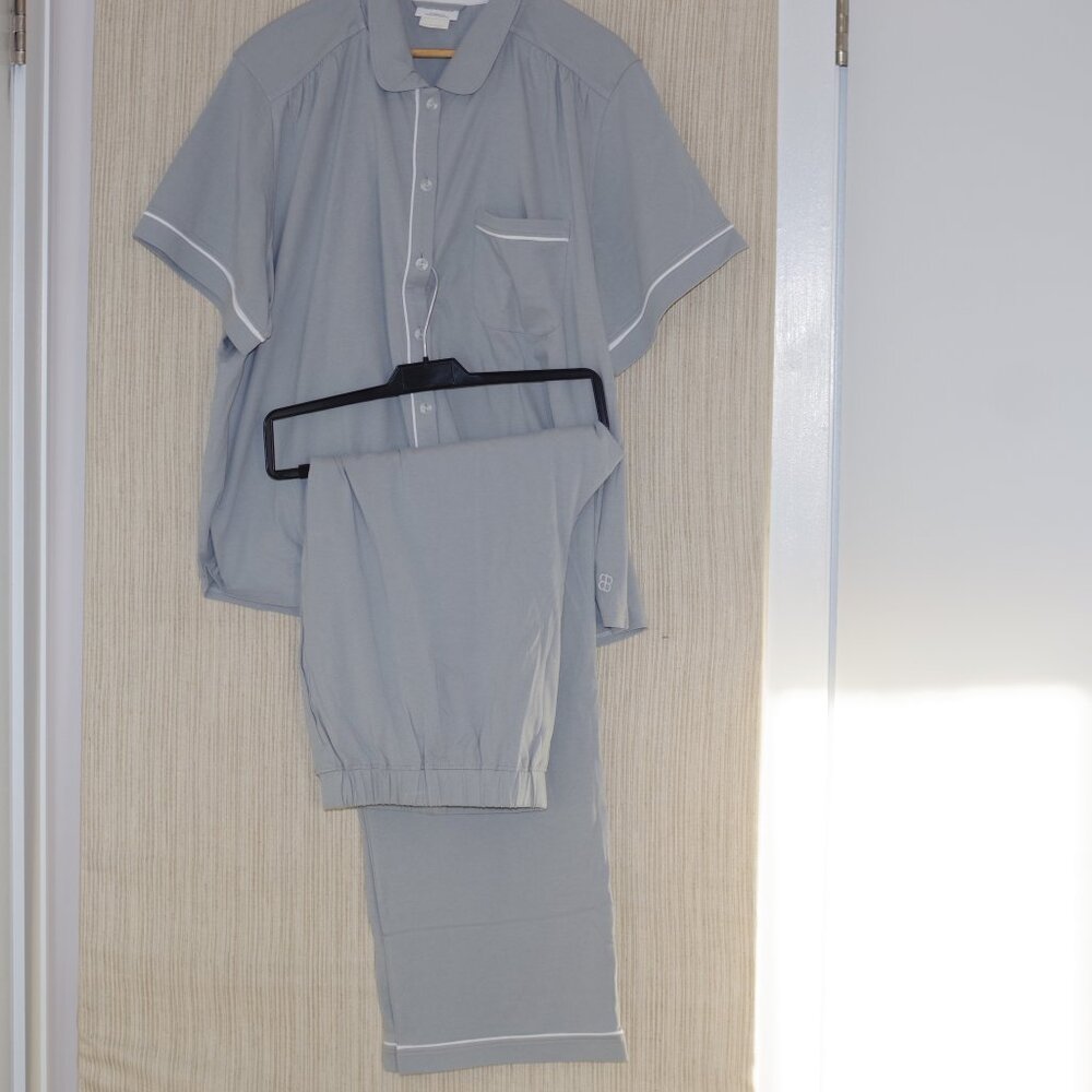 Boll & Branch Mist Soft Knit Short Sleeve & Pants Pajama Set 2XL